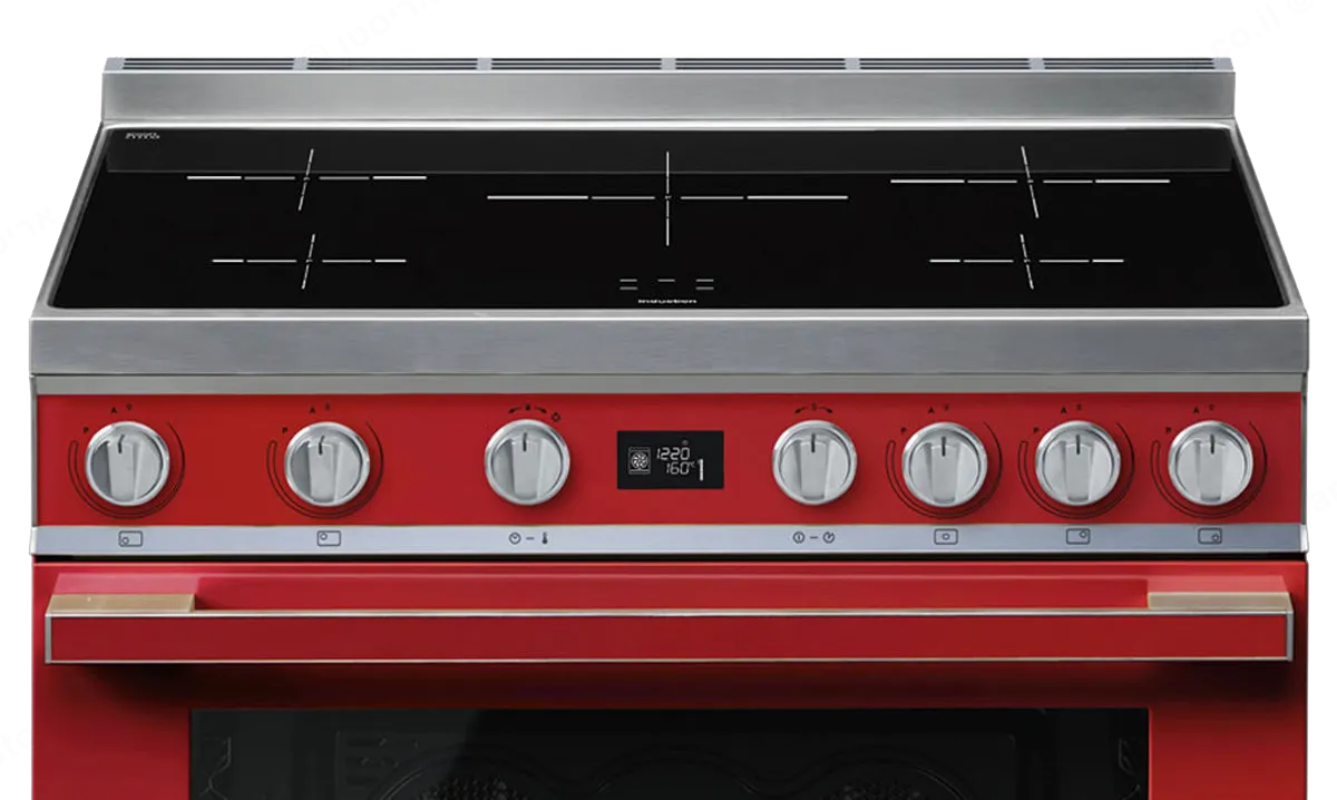 SMEG תנור פירוליטי משולב עם כיריים אינדוקציה מסדרת PORTOFINO בצבע אדום תוצרת SMEG דגם CPF9IPR — תמונה 2