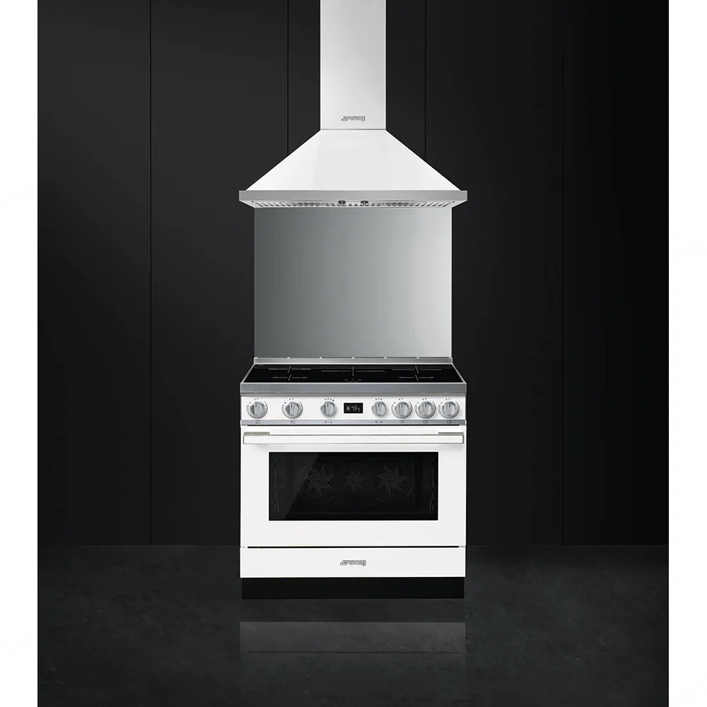 SMEG תנור פירוליטי משולב עם כיריים אינדוקציה מסדרת PORTOFINO בצבע לבן תוצרת SMEG דגם CPF9IPWH — תמונה 4