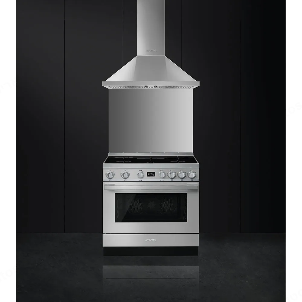 SMEG תנור פירוליטי משולב עם כיריים אינדוקציה מסדרת PORTOFINO בצבע נירוסטה תוצרת SMEG דגם CPF9IPX — תמונה 3