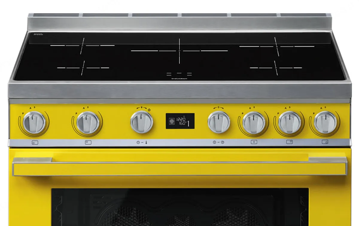 SMEG תנור פירוליטי משולב עם כיריים אינדוקציה מסדרת PORTOFINO בצבע צהוב תוצרת SMEG דגם CPF9IPYW — תמונה 3