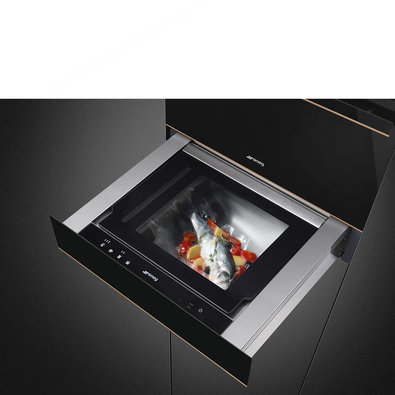 SMEG  מגירת ואקום אינטגרלית 14 ס"מ סדרת Dolce Stil Novo תוצרת SMEG דגם CPV615NR — תמונה 6