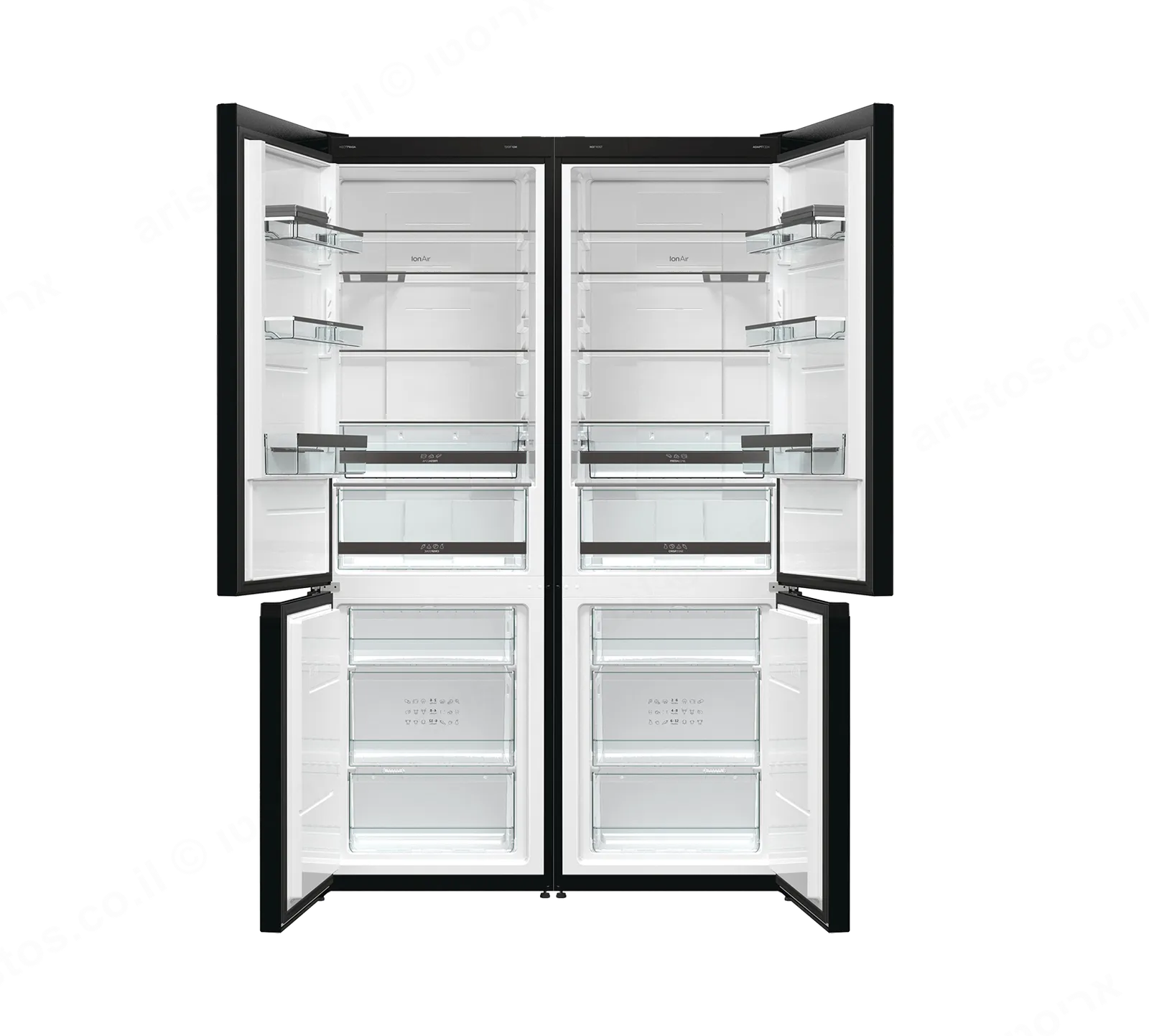 Gorenje מקרר מקפיא תחתון רוחב 120 ס"מ NO FROST שחור משי מט סדרת Simplicity תוצרת Gorenje דגם NRK6192SYBK — תמונה 2