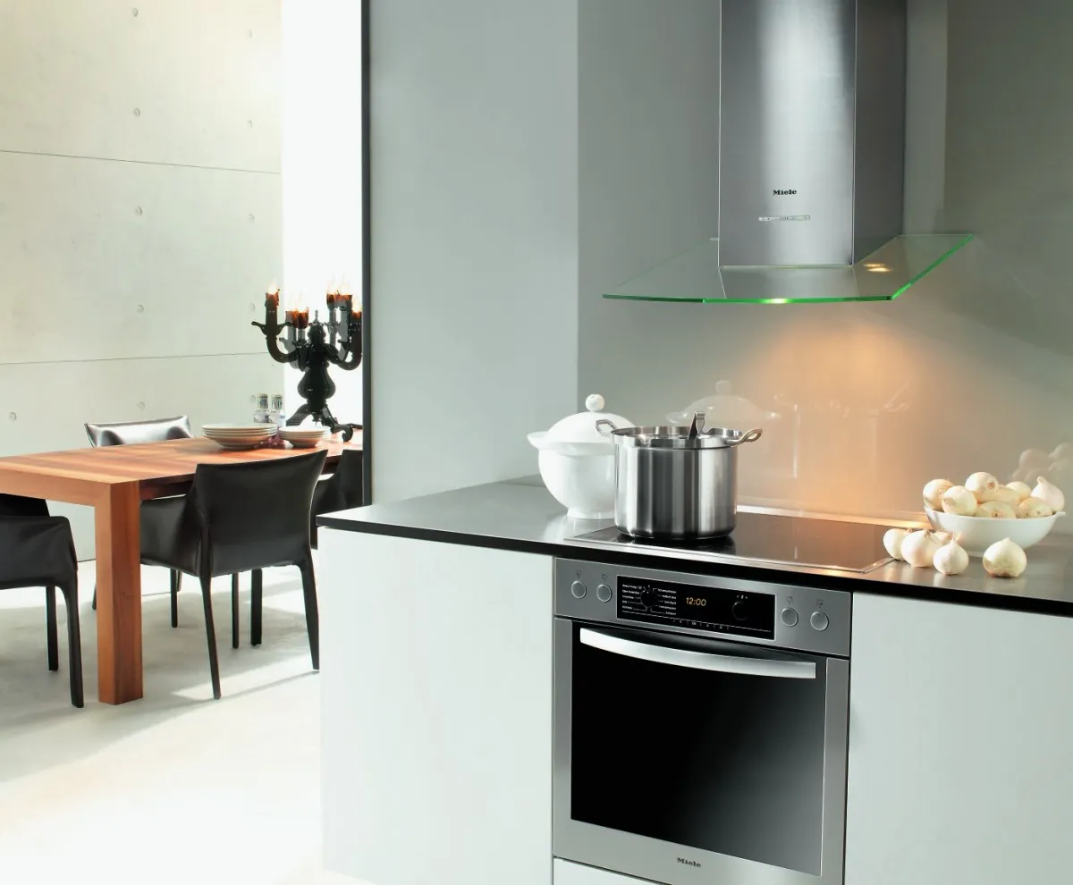 Miele קולט אדים ארובה 60 ס"מ מנירוסטה משולב זכוכית MIELE DA5966W — תמונה 4