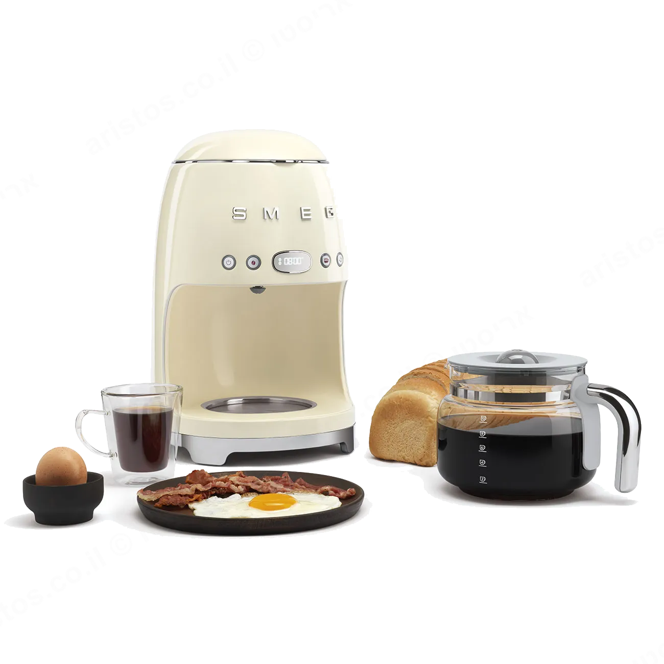 SMEG מכונת קפה פילטר בצבע שמנת מסדרת 50's Retro Style,תוצרת SMEG דגם DCF02CREU — תמונה 9