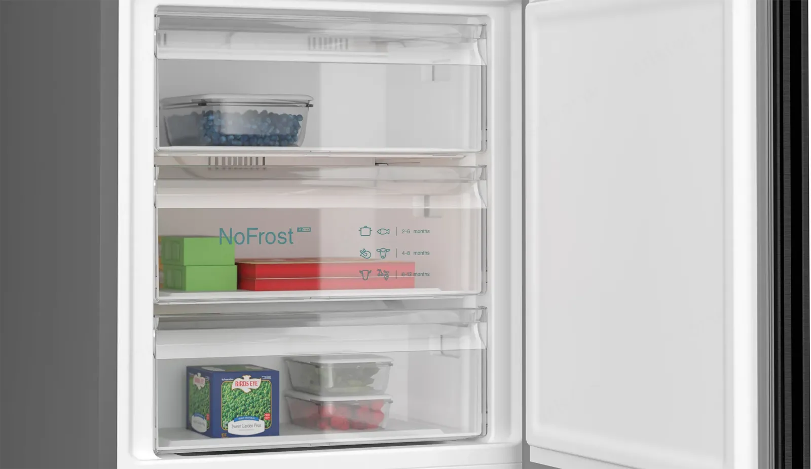 Siemens מקרר קו ארון מקפיא תחתון 140 ס"מ 880 ליטר NO FROST hyperFresh נירוסטה מוברשת תוצרת Siemens דגם KG49NVIDG 140 — תמונה 6