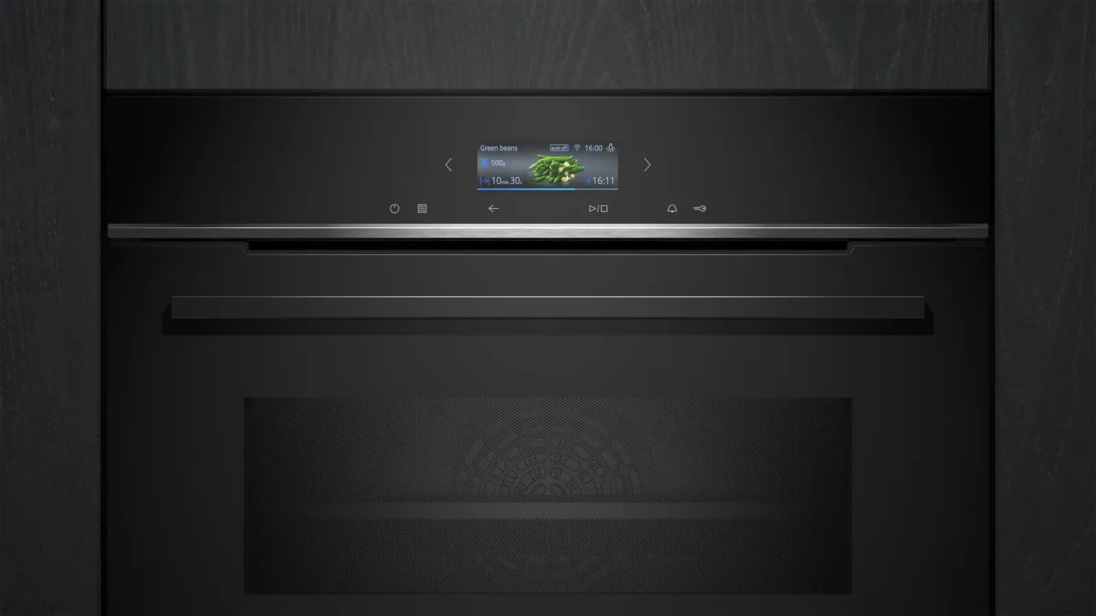 Siemens תנור בנוי משולב מיקרוגל 45 ס"מ טריקה שקטה כולל חימום תחתון הסדרה השחורה IQ700 תוצרת Siemens דגם CM724G1B1 — תמונה 2