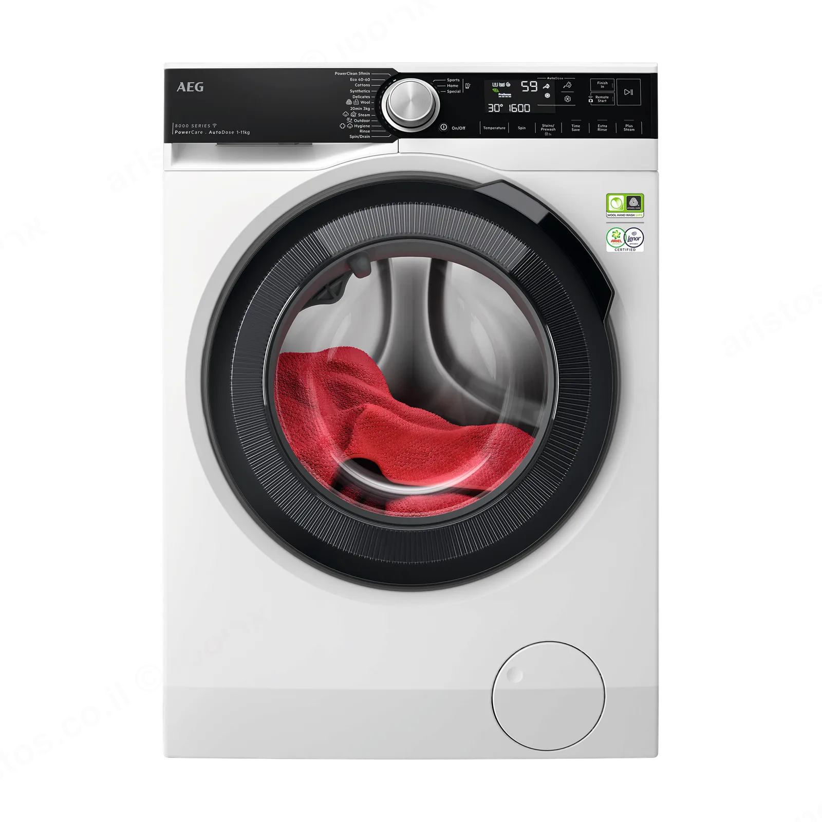 AEG מכונת כביסה פתח חזית 11 ק"ג AutoDose–PowerCare ProSteam סדרה 8000 תוצרת AEG דגם LF85166QM — תמונה 2