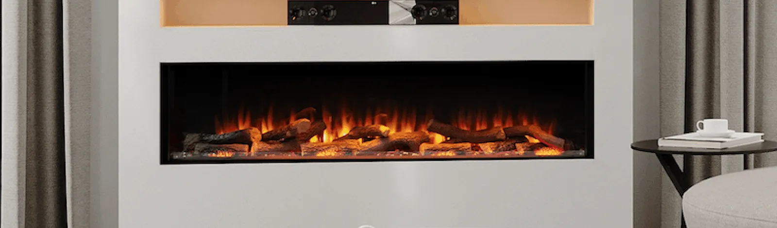 Charlton & Jenrick קמין חשמלי 150 ס"מ הספק 2kW תצוגת להבה ריאליסטית תלת ממדית מבית Charlton & Jenrick אנגליה דגם I1500E Deep — תמונה 8