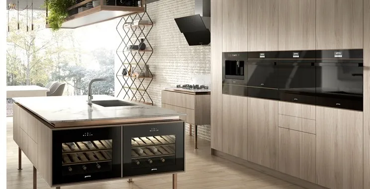SMEG קולט אדים ורטיקלי 90 ס"מ מסדרת Dolce Stil Novo תוצרת SMEG דגם KSVV90NRA — תמונה 7