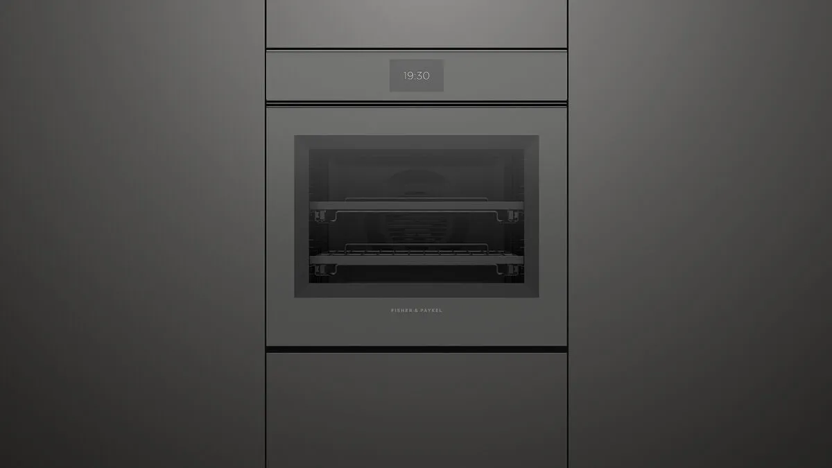 Fisher & Paykel תנוי בנוי 60 ס"מ משולב סטימר לאידוי פתיחה וסגירה חשמלית צג TFT גימור אפור סדרה 11 תוצרת FISHER&PAYKEL דגם OS60SMTNG1 — תמונה 5