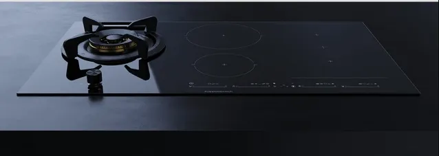 כיריים אינדוקציה 90 ס"מ FLEX בשילוב מבער גז ווק 6KW תוצרת kueppersbusch דגם KIG9850.0SR