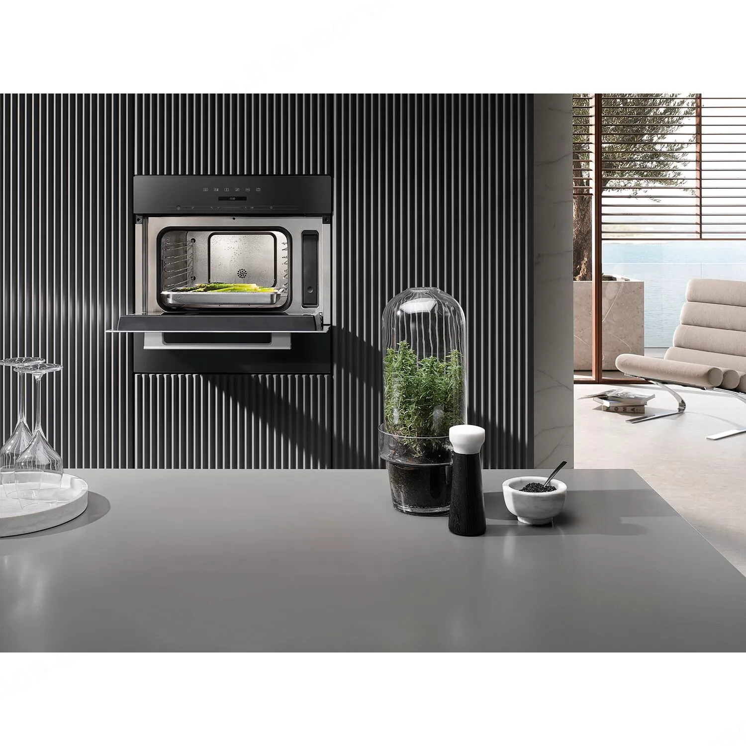 Miele תנור אידוי בנוי גובה 45 ס"מ Sous-vide SoftClose DualSteam תוצרת Miele דגם DG 7440 Grey — תמונה 6