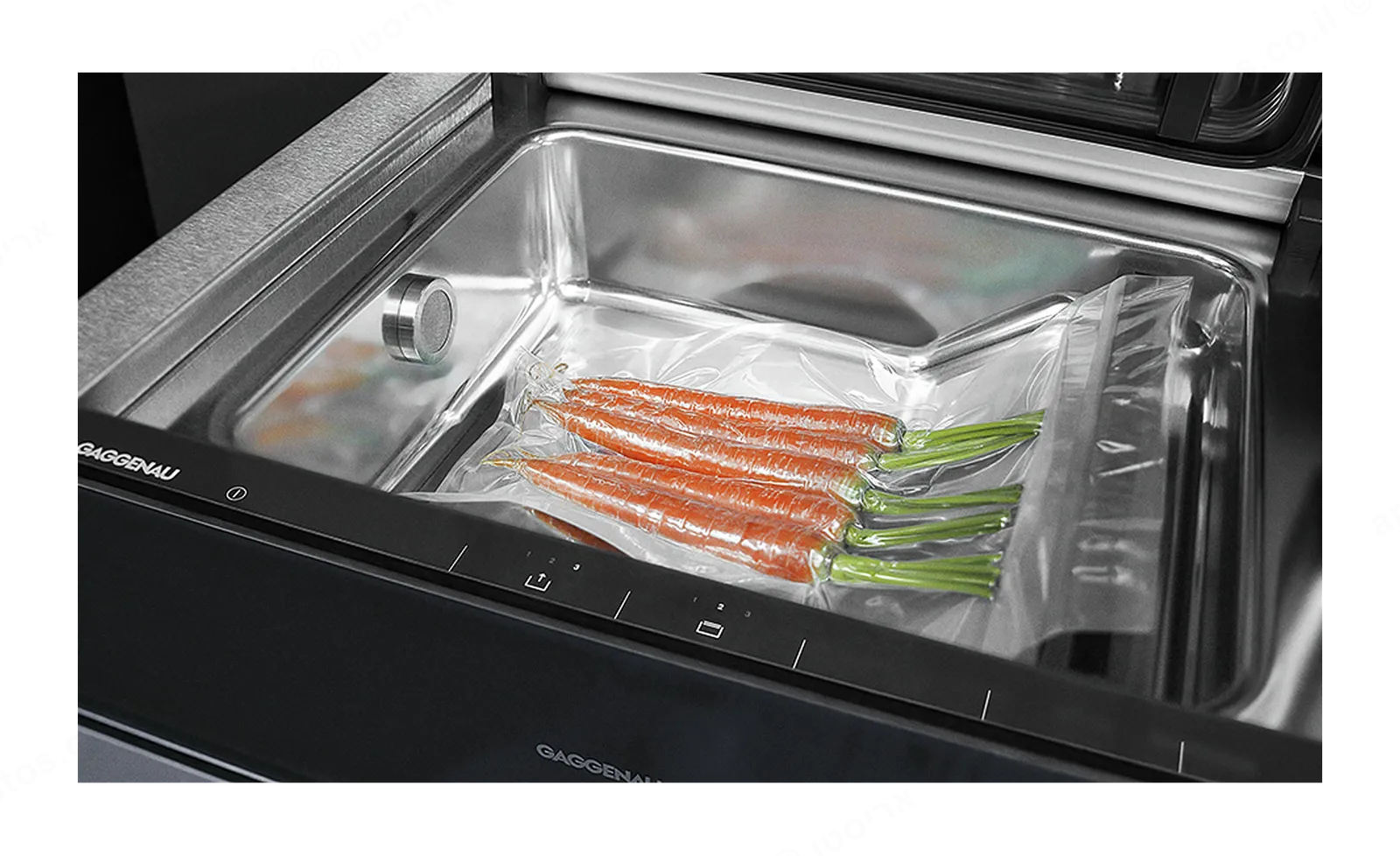 GAGGENAU מגירת ואקום אינטגרלית 14 ס"מ גימור כסוף סדרה 200 תוצרת GAGGENAU דגם DVP221130 — תמונה 2