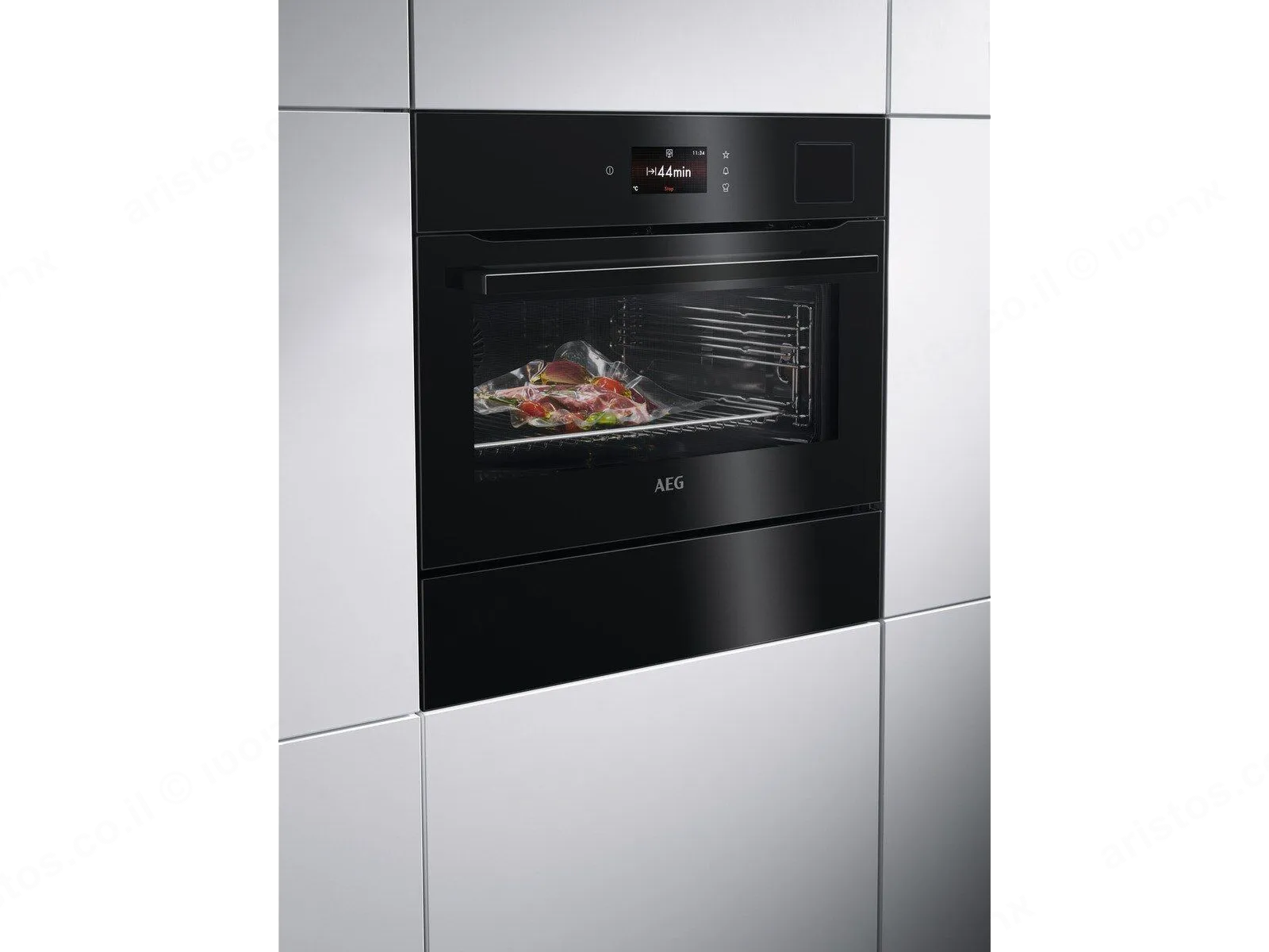 AEG מגירת חימום אינטגרלית 14 ס"מ זכוכית שחורה תוצרת AEG דגם KDE911424B — תמונה 2