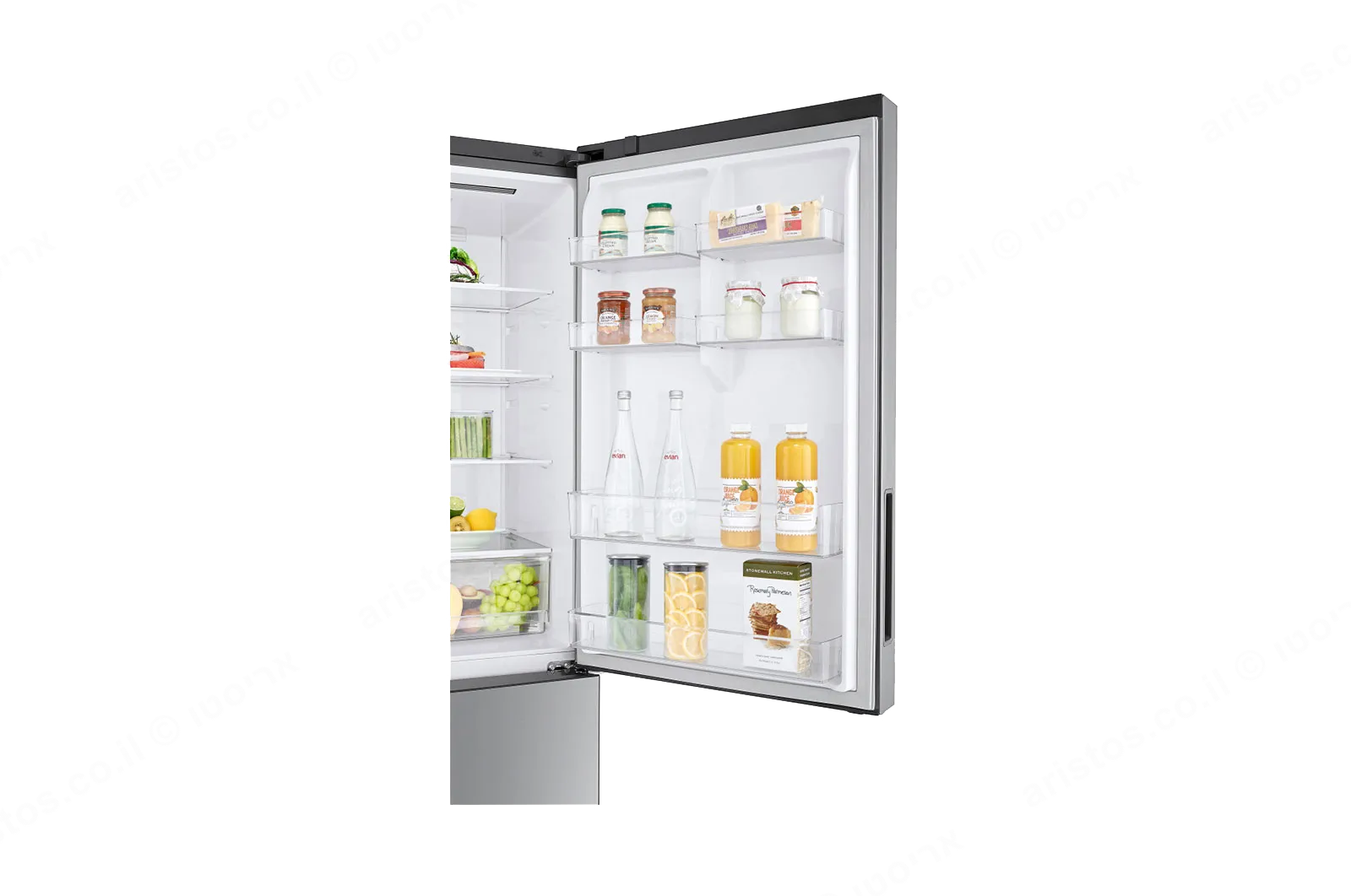 LG מקרר מקפיא תחתון 465 ליטר מדחס אינוורטר נירוסטה מוברשת מבית LG דגם GR-B479BF — תמונה 8