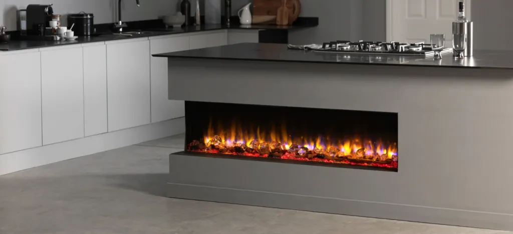 Charlton & Jenrick קמין חשמלי 150 ס"מ הספק 2kW תצוגת להבה ריאליסטית תלת ממדית מבית Charlton & Jenrick אנגליה דגם I1500E Deep — תמונה 5