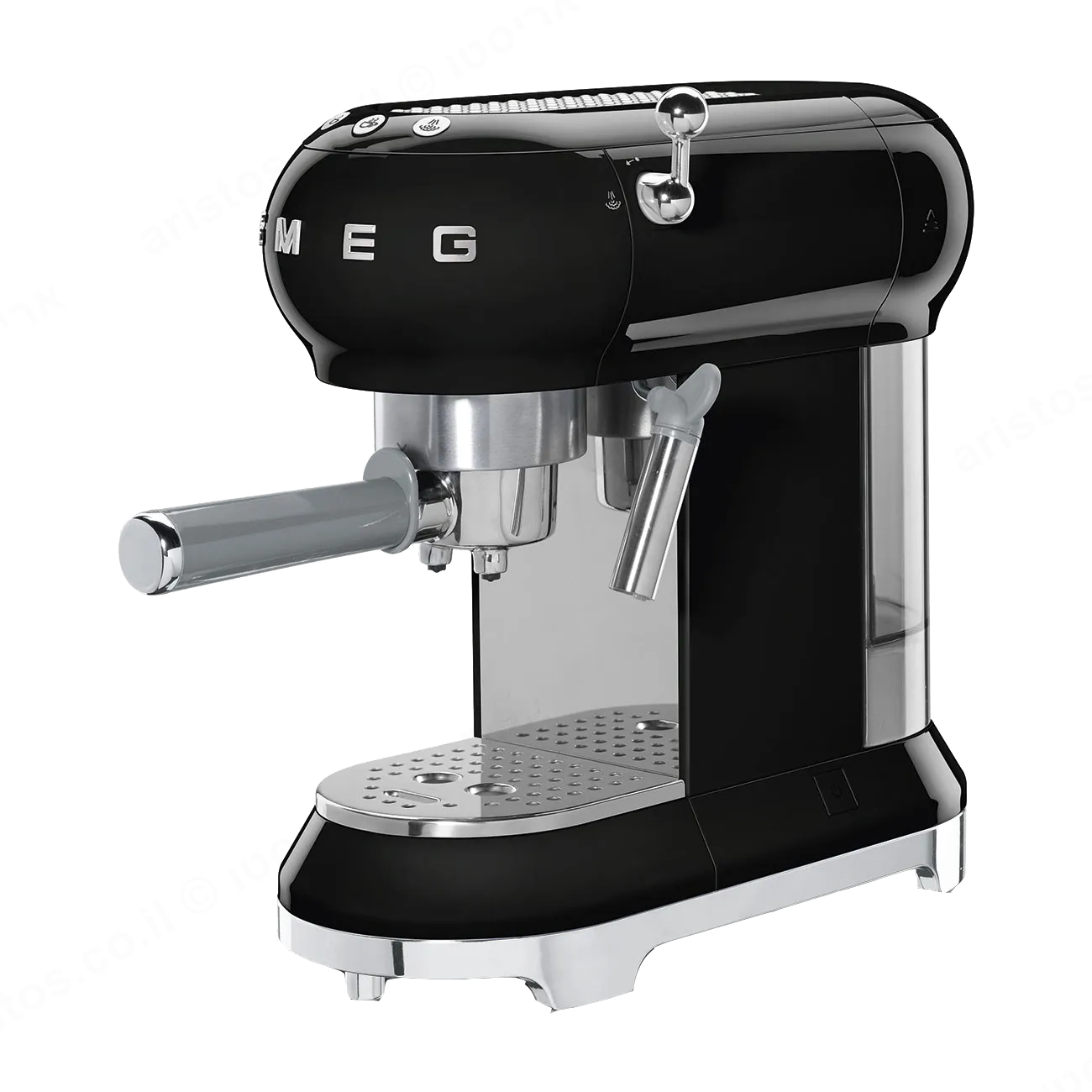 SMEG מכונת קפה מקצועית כולל מקצף חלב בצבע שחור מסדרת 50's Retro Style,תוצרת SMEG דגם ECF01BLEU — תמונה 2