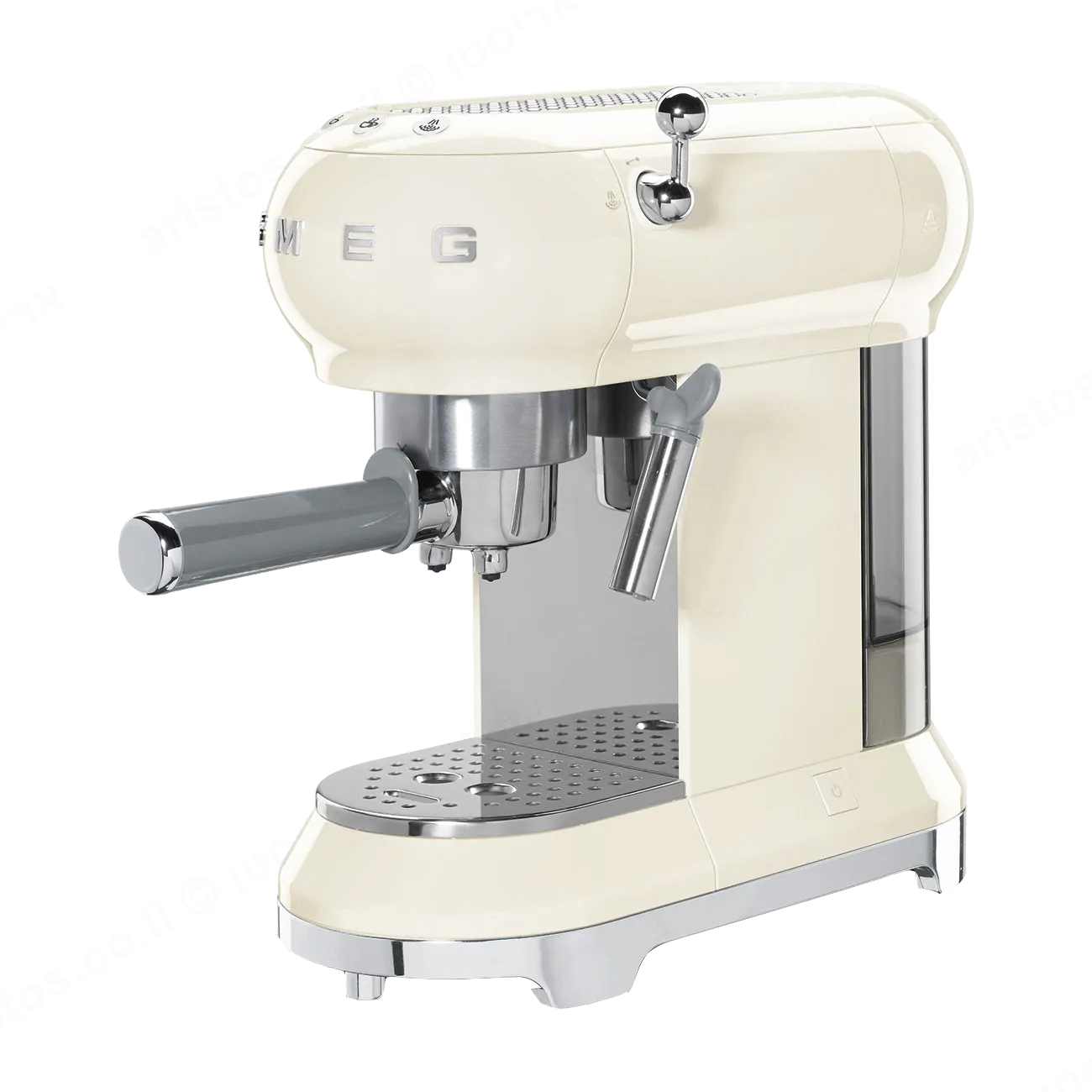SMEG מכונת קפה מקצועית כולל מקצף חלב בצבע שמנת מסדרת 50's Retro Style,תוצרת SMEG דגם ECF01RDEU — תמונה 2