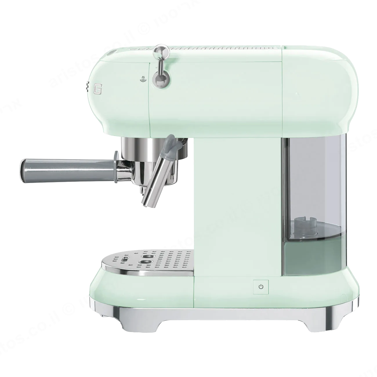 SMEG מכונת קפה מקצועית כולל מקצף חלב בצבע ירוק פסטל מסדרת 50's Retro Style,תוצרת SMEG דגם ECF01PGUK — תמונה 4