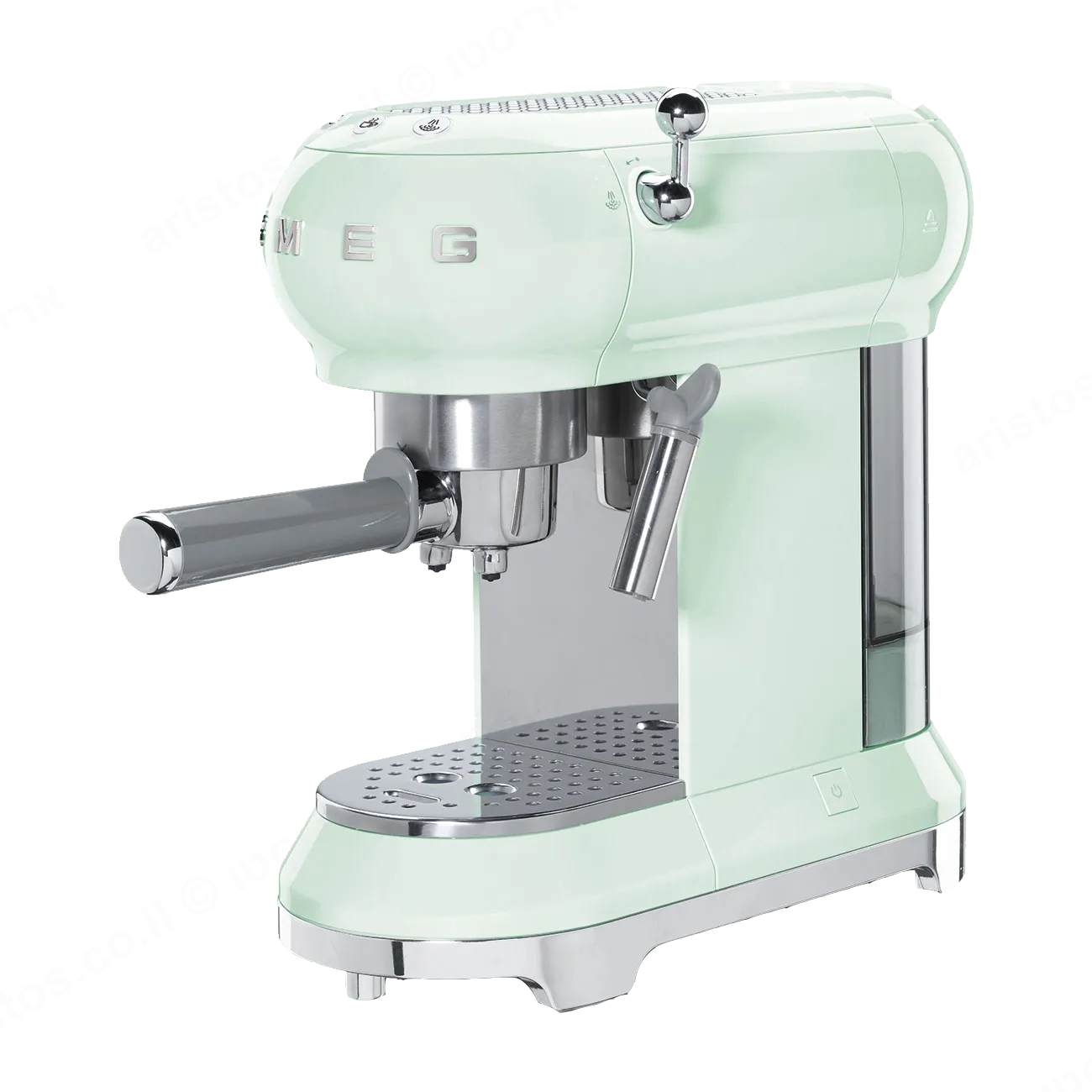 SMEG מכונת קפה מקצועית כולל מקצף חלב בצבע ירוק פסטל מסדרת 50's Retro Style,תוצרת SMEG דגם ECF01PGUK — תמונה 3