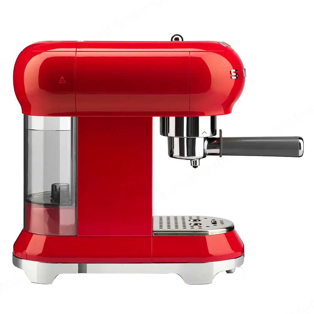 SMEG מכונת קפה מקצועית כולל מקצף חלב בצבע אדום מסדרת 50's Retro Style,מבית ECF01RDEUדגם ECF01RDEU — תמונה 2