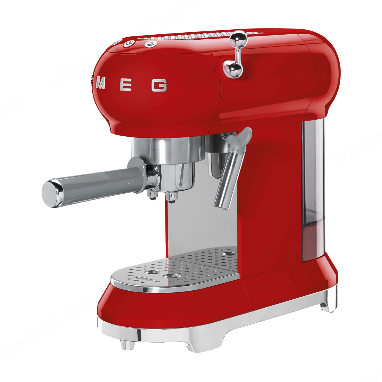 SMEG מכונת קפה מקצועית כולל מקצף חלב בצבע אדום מסדרת 50's Retro Style,מבית ECF01RDEUדגם ECF01RDEU — תמונה 4