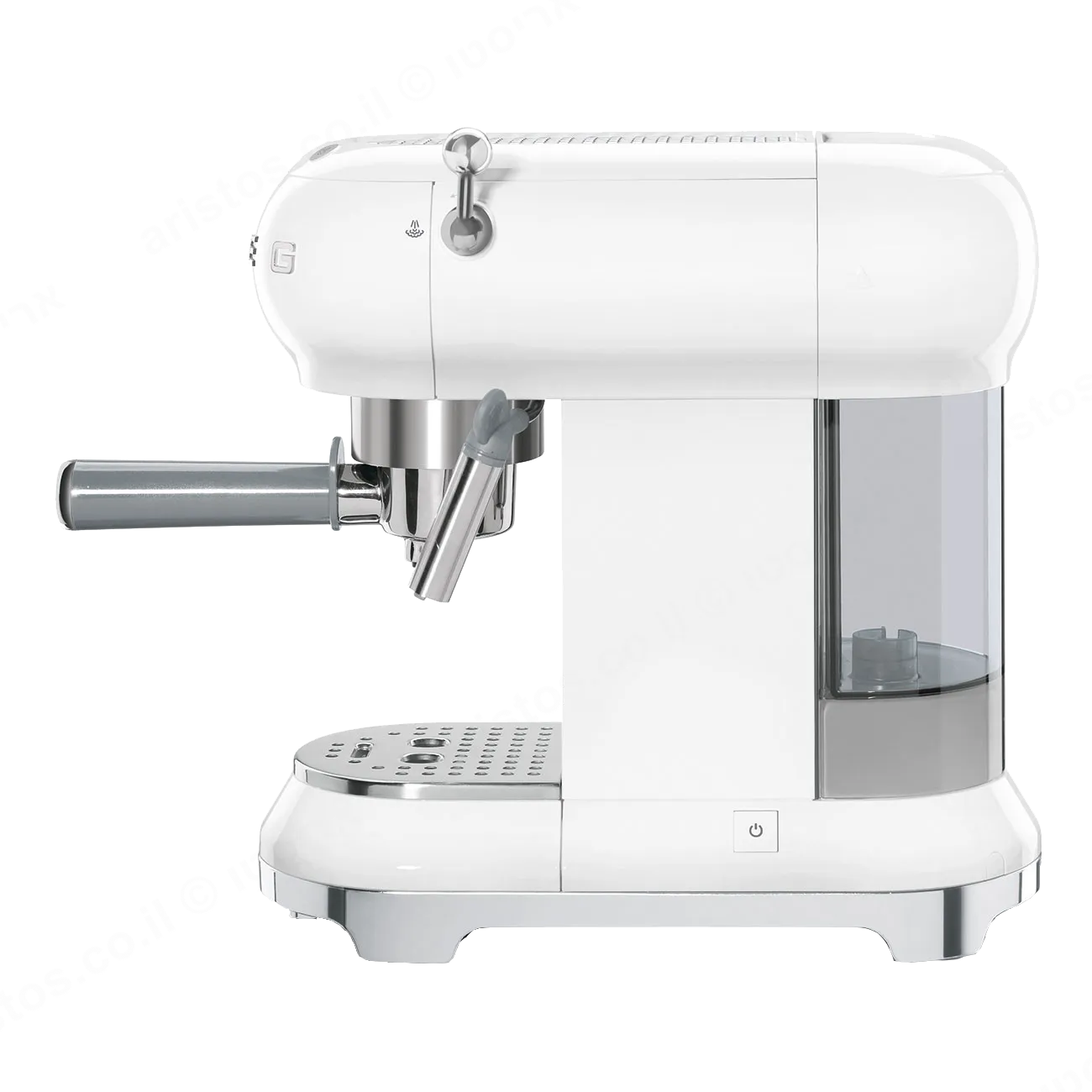 SMEG מכונת קפה מקצועית כולל מקצף חלב בצבע לבן מסדרת 50's Retro Style,תוצרת SMEG דגם ECF01WHUK — תמונה 4
