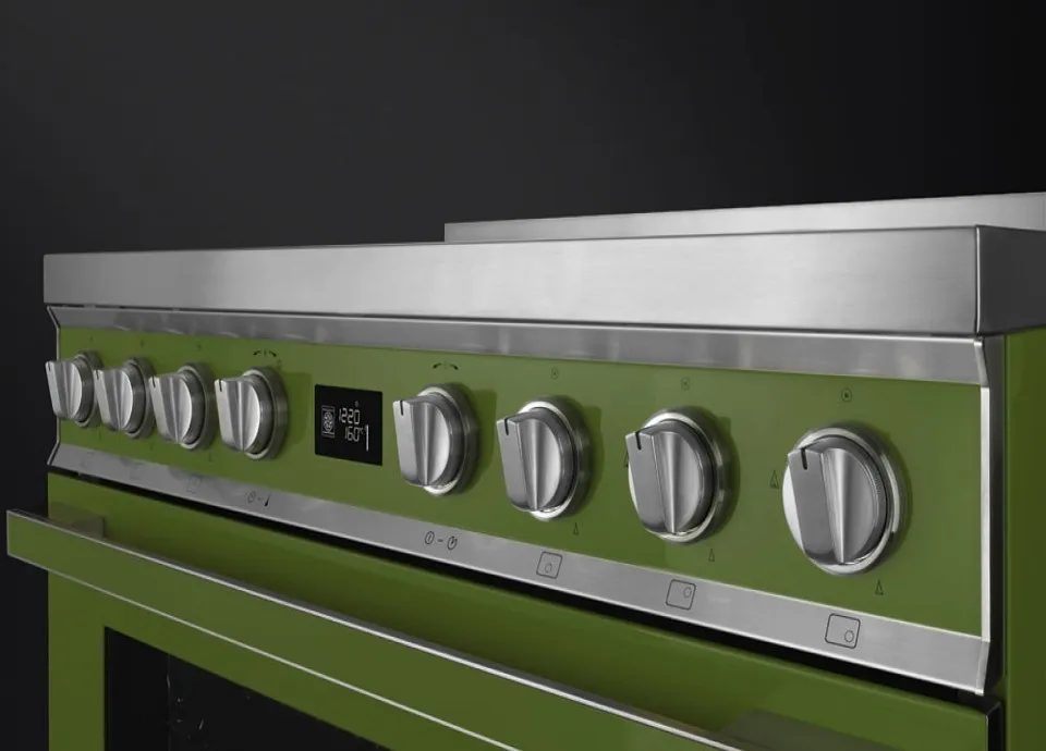 SMEG תנור פירוליטי משולב עם כיריים אינדוקציה מסדרת PORTOFINO בצבע ירוק זית תוצרת SMEG דגם CPF9IPOG — תמונה 11