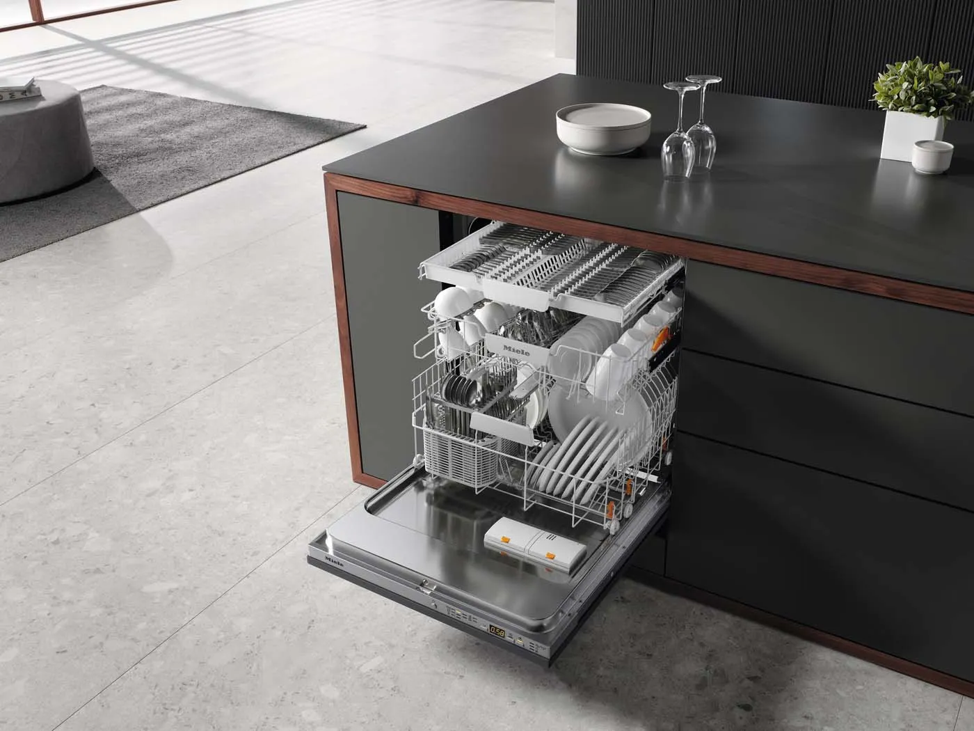Miele מדיח כלים אינטגרלי מלא 60 ס''מ 6 ליטר QuickPowerWash תוצרת Miele דגם G 5162 SCVi — תמונה 2