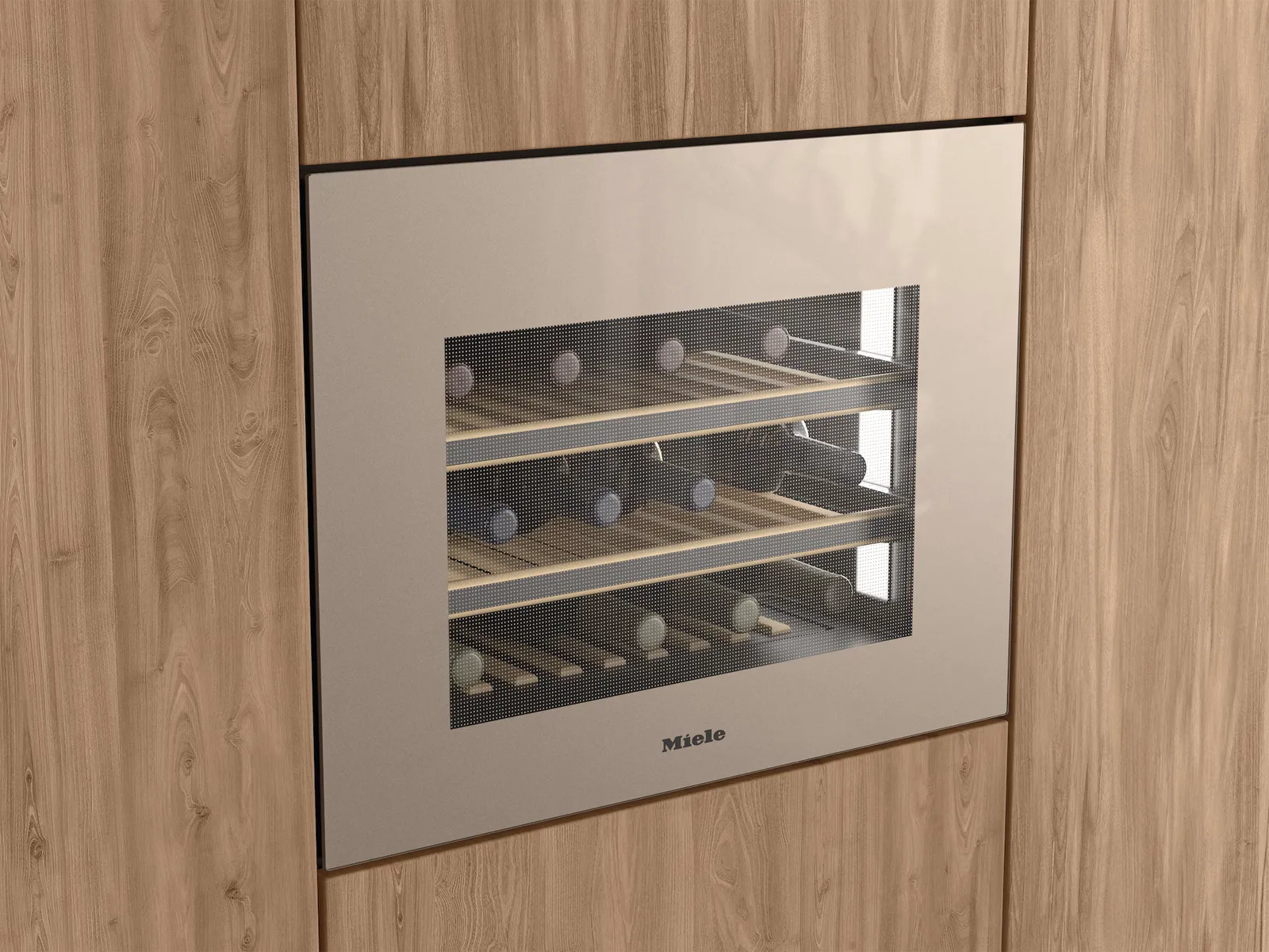 Miele מקרר יינות אינטגרלי 45 ס"מ 18 בקבוקים פתיחה חשמלית ללא ידית תוצרת Miele דגם KWT 7112 iG Pearl beige — תמונה 11