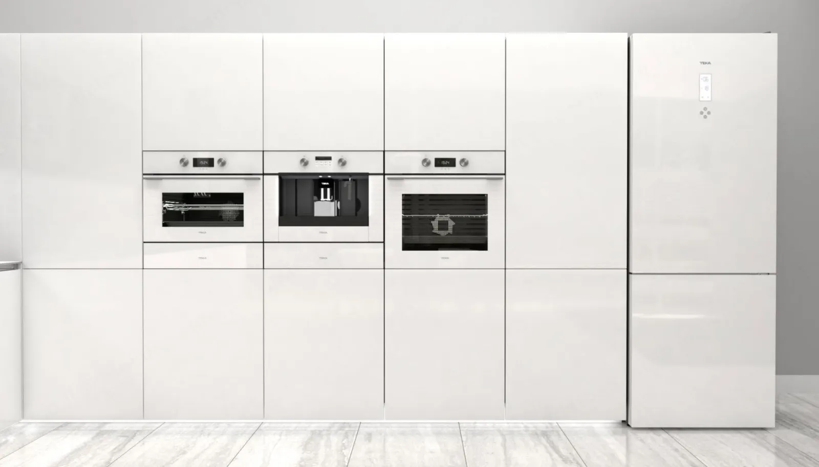 Teka מגירת חימום טלסקופית 15 ס"מ זכוכית לבנה סדרת Urban תוצרת TEKA דגם CP150 GS W — תמונה 2