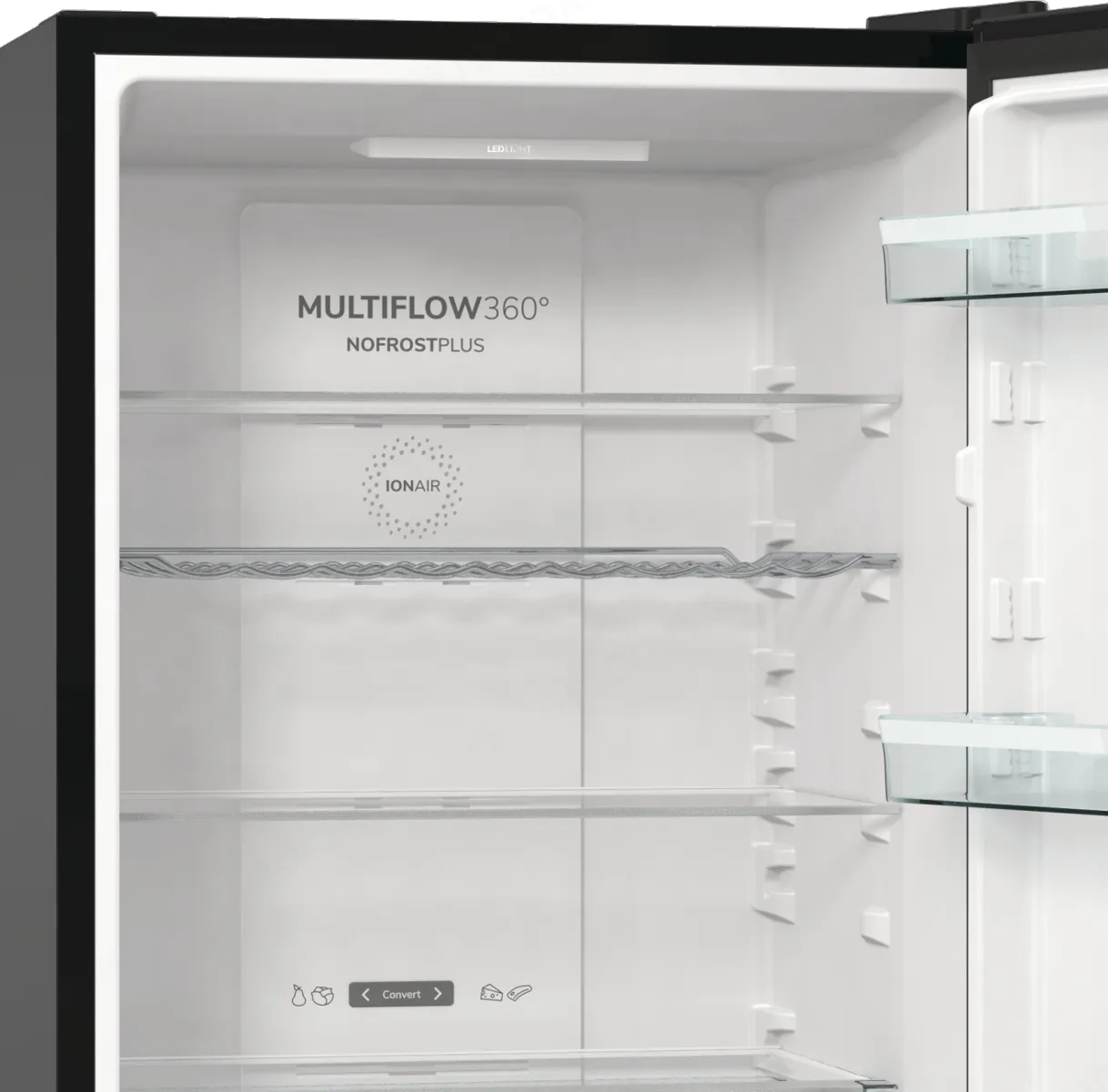 Gorenje מקרר מקפיא תחתון רוחב 120 ס"מ 660 ליטר NO FROST שחור מטאלי תוצרת Gorenje דגם NRK619EABLX4 תצוגה — תמונה 6