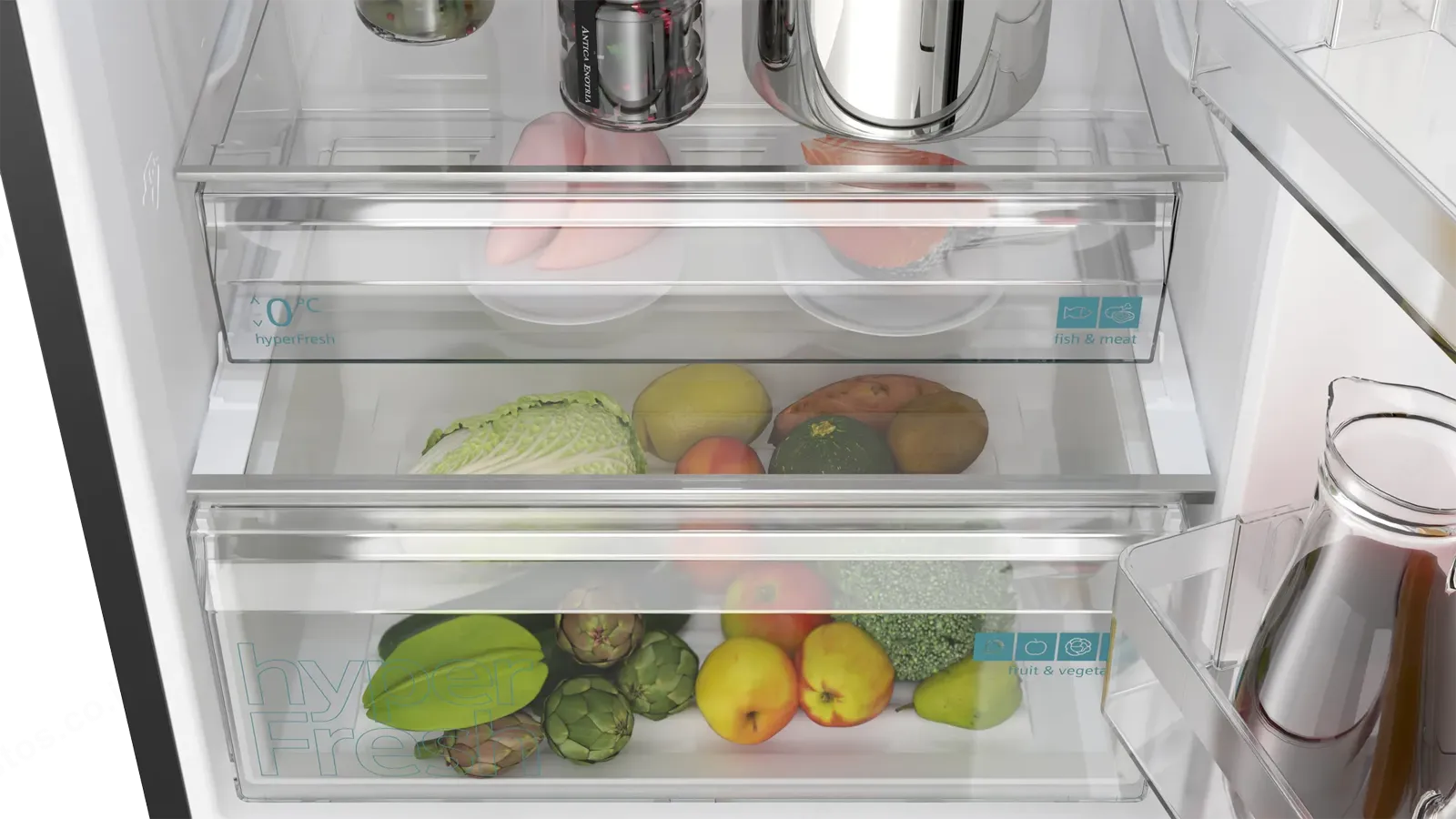 Siemens מקרר קו ארון מקפיא תחתון 140 ס"מ 880 ליטר NO FROST hyperFresh נירוסטה מוברשת תוצרת Siemens דגם KG49NVIDG 140 — תמונה 5