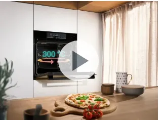 תנור בנוי 60 ס''מ עם אפייה בלחות 77 ליטר AirFry גימור Total black תוצרת Gorenje דגם BOS6737E20FBG