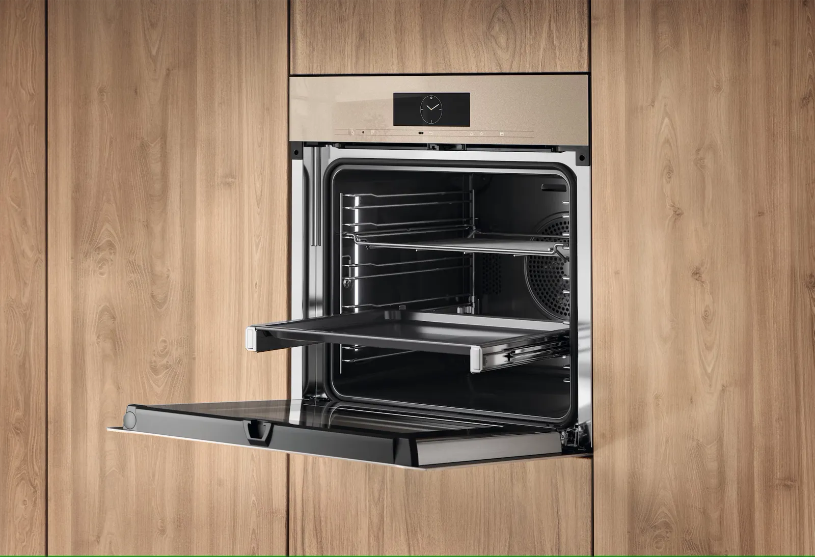 Miele תנור שף פירוליטי אפייה עם לחות ArtLine Touch2Open M-Touch תוצרת Miele דגם H 7860 BPX Pearl beige — תמונה 3