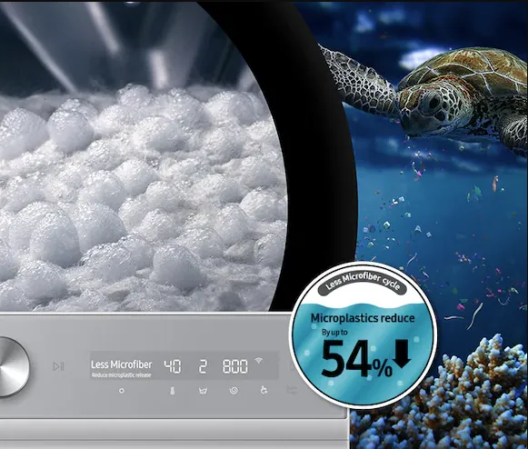מכונת כביסה פתח חזית 11 ק"ג בטכנולוגיית ™AI Ecobubble מנוע אינוורטר צבע שחור תוצרת Samsung דגם WW11BB9445GB