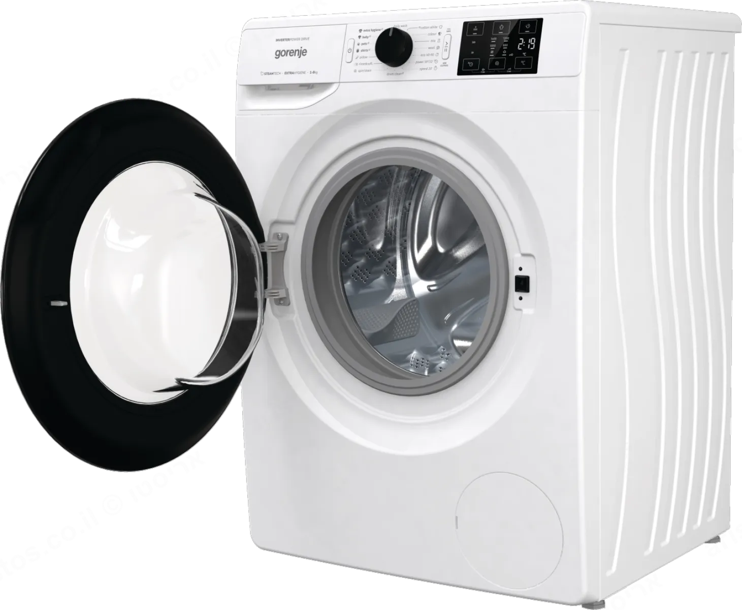 Gorenje מכונת כביסה 8 ק"ג 1600 סל"ד תכנית קיטור מנוע אינוורטר תוצרת Gorenje דגם WNEI86BS — תמונה 5