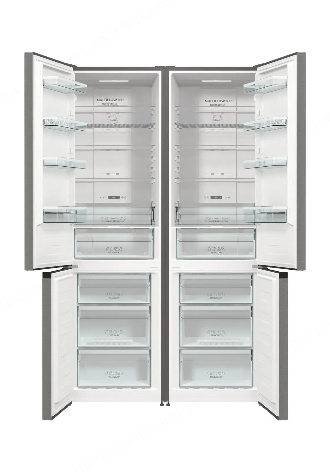 Gorenje מקרר מקפיא תחתון קו ארון רוחב 120 ס"מ 2 מטר גובה תוצרת Gorenje דגם NRK6202AXL4 חדש מתצוגה! — תמונה 2
