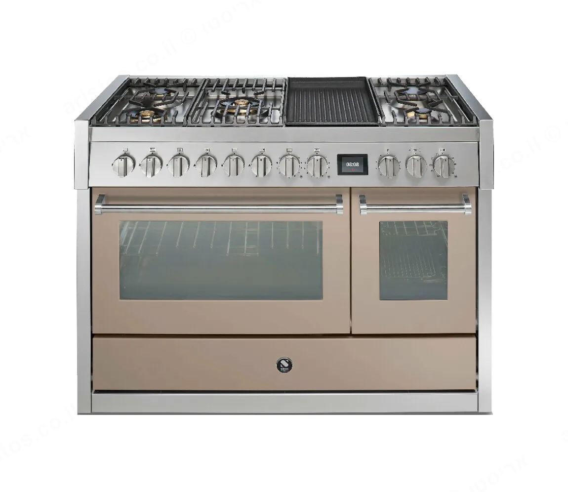Steel תנור דו תאי COMBISTEAM משולב כיריים 120 ס"מ  315 מעלות גימור חול ים תוצרת Steel דגם GENESI 120 SABBIA — תמונה 7