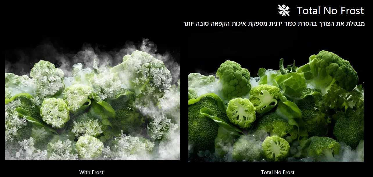 מקרר בעיצוב זכוכית שחורה מונוליטי 4 דלתות 90 ס"מ עומק 60 קו אפס 591 ליטר עם מגירת וואקום ומקפיא גמיש מבית Hisense דגם RQ84-QZERO