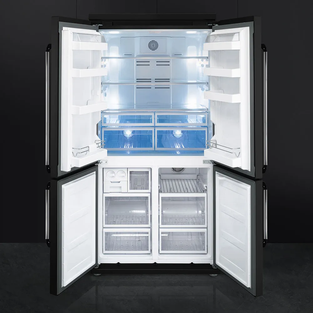 SMEG מקרר עם מקפיא, בעל 4 דלתות שחור,מסדרת Victoria תוצרת SMEG דגם FQ960N — תמונה 3