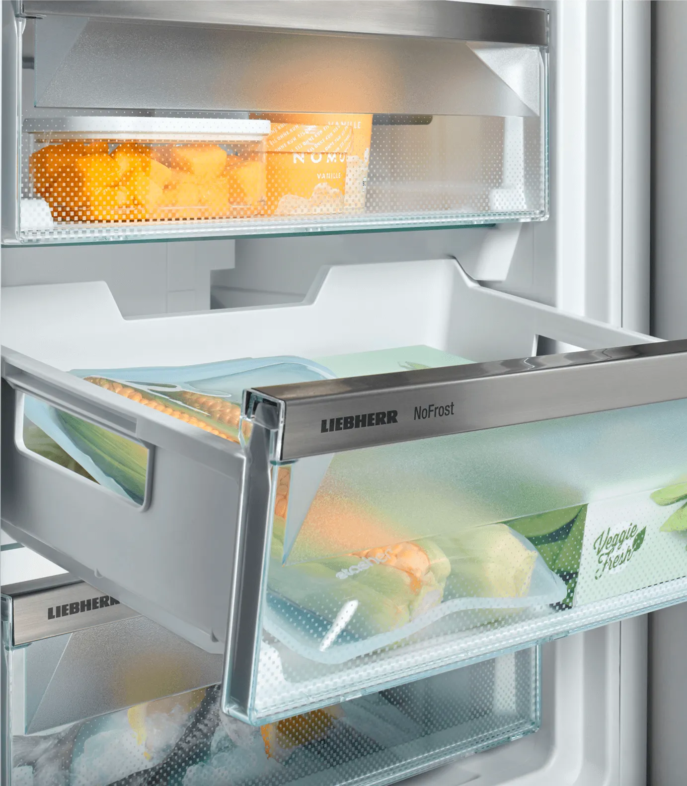 Liebherr מקפיא אינטגרלי 60 ס"מ 8 מגירות AutoDoor  NoFrost טריקה שקטה IceMaker חיבור צנרת סדרת Peak תוצרת LIEBHERR דגם SIFNAe 5188-617 — תמונה 14