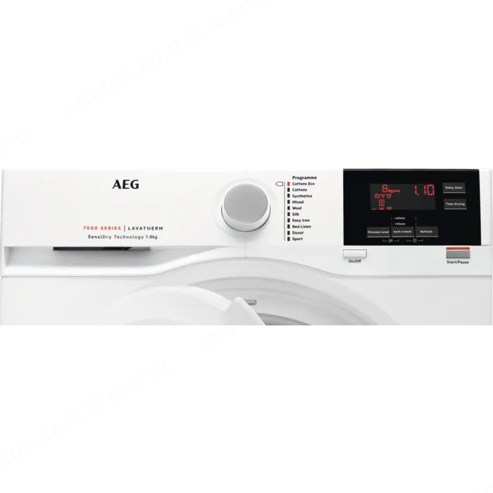 AEG מייבש כביסה 8 ק"ג ABSOLUTECARE™ HEAT PUMP סדרה 7000 דירוג A תוצרת AEG דגם TX7G8325M — תמונה 8