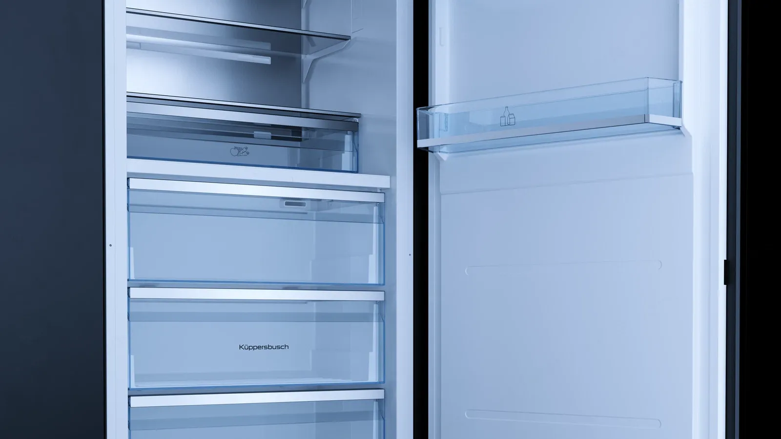 kueppersbusch מקרר אינטגרלי מקפיא תחתון 90 ס"מ 556 ליטר Full NoFrost יצרן קרח ומים תוצרת kueppersbusch דגם FKGFX9800.0 — תמונה 4