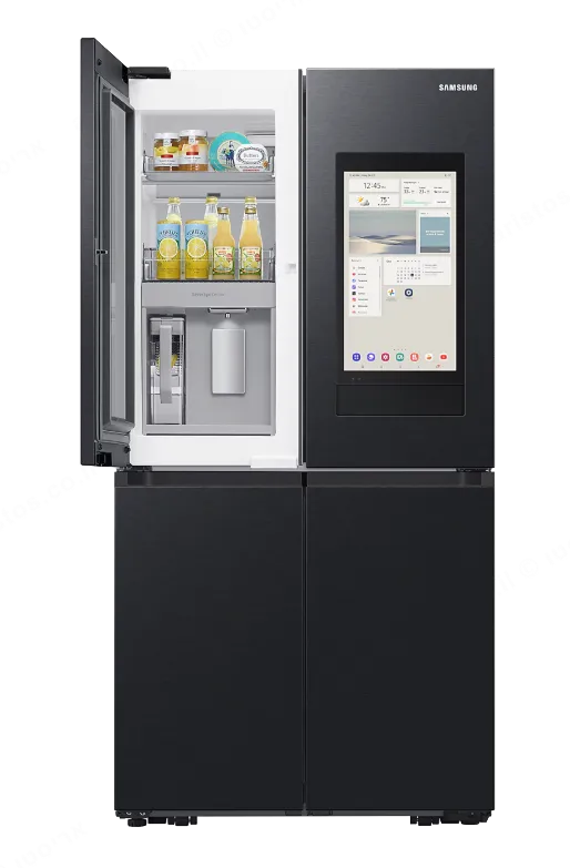 Samsung מקרר חכם 4 דלתות 90 ס"מ 842 ליטר מצב שבת קיוסק פנימי גימור שחור מוברש Family hub תוצרת Samsung דגם RF87DG9817B1 — תמונה 4