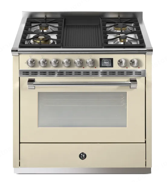 Steel תנור COMBISTEAM משולב כיריים 90 ס"מ 315 מעלות גימור שמנת תוצרת Steel דגם Ascot 90 CREMA — תמונה 4