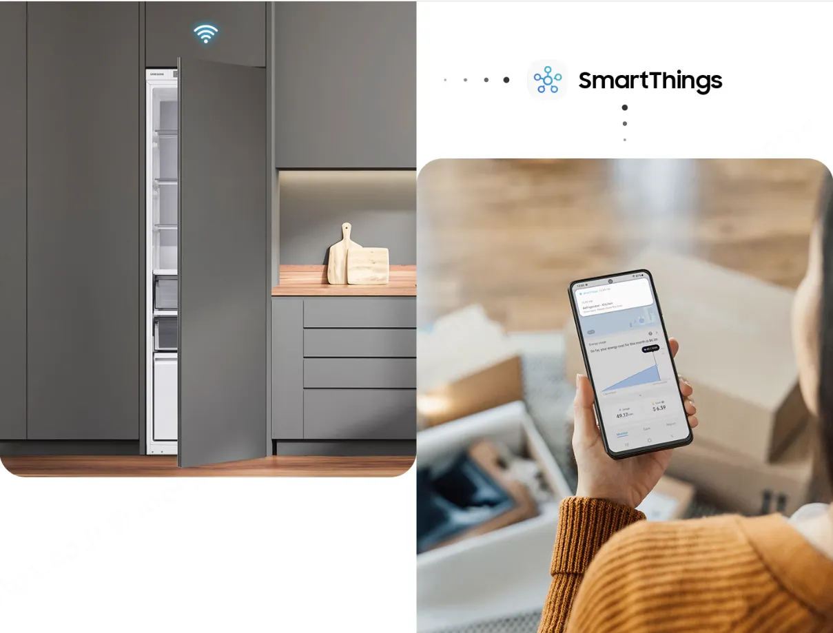 Samsung מקרר אינטגרלי 60 ס"מ ללא מקפיא Digital Inverter מצב שבת NO FROST תוצרת Samsung דגם BRR297235WW — תמונה 9