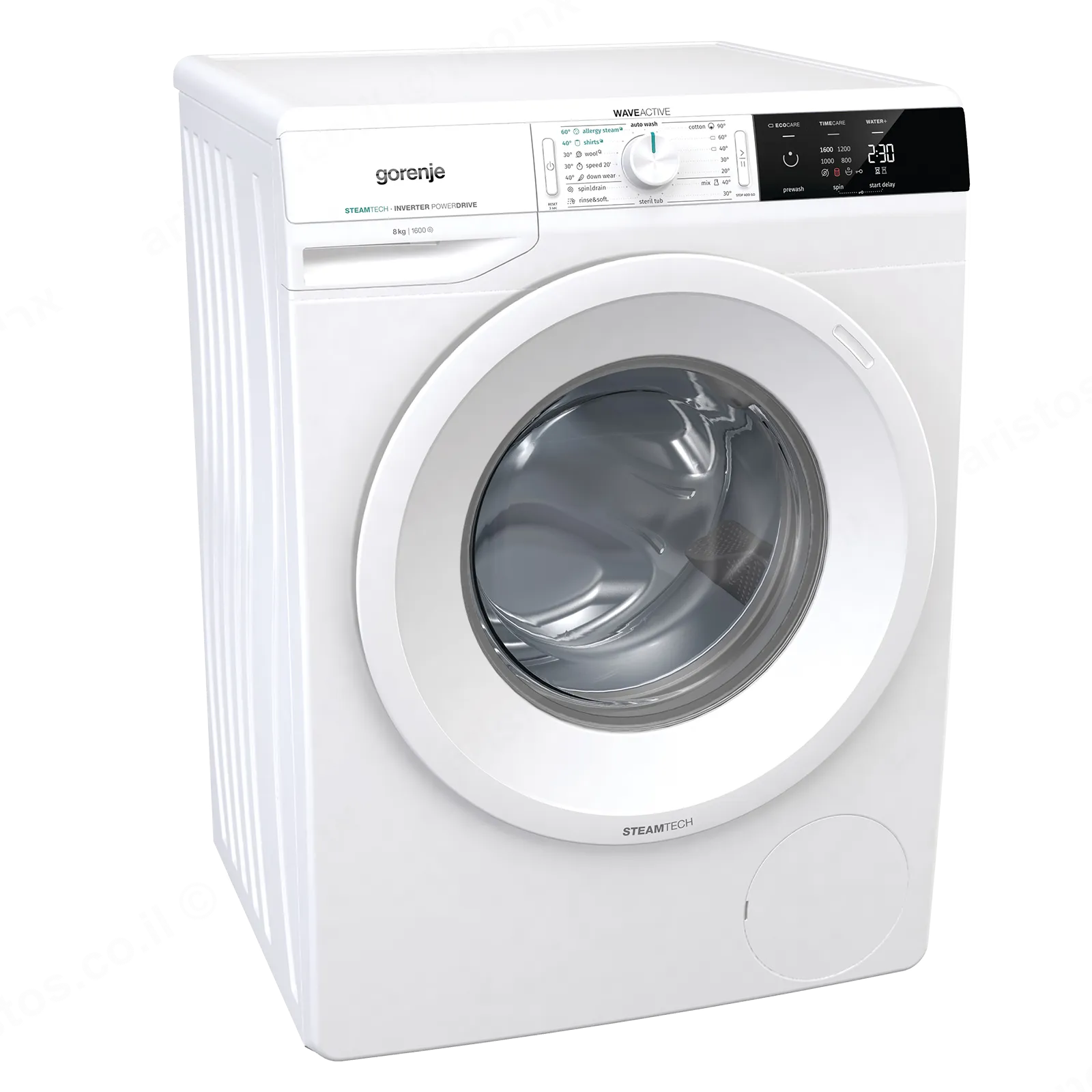 Gorenje מכונת כביסה 8 ק"ג 1600 סל"ד עם תכנית בקיטור תוצרת Gorenje דגם : WEI863S — תמונה 2