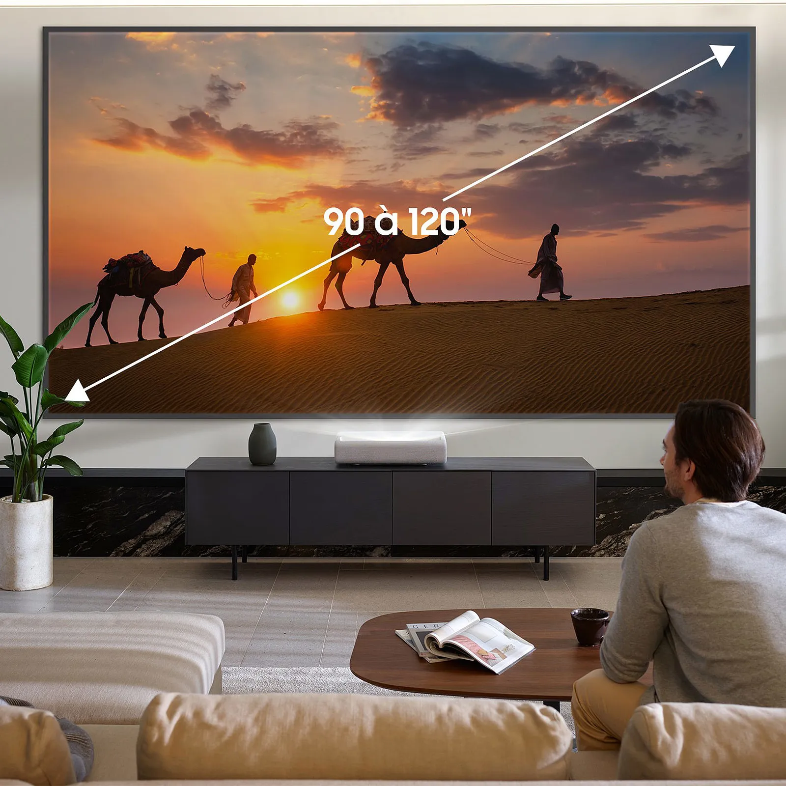 Samsung מקרן לייזר חכם באיכות 4K עד 120" עם מערכת סאונד מובנית תוצרת Samsung דגם sp-lsp7t The Premiere — תמונה 8