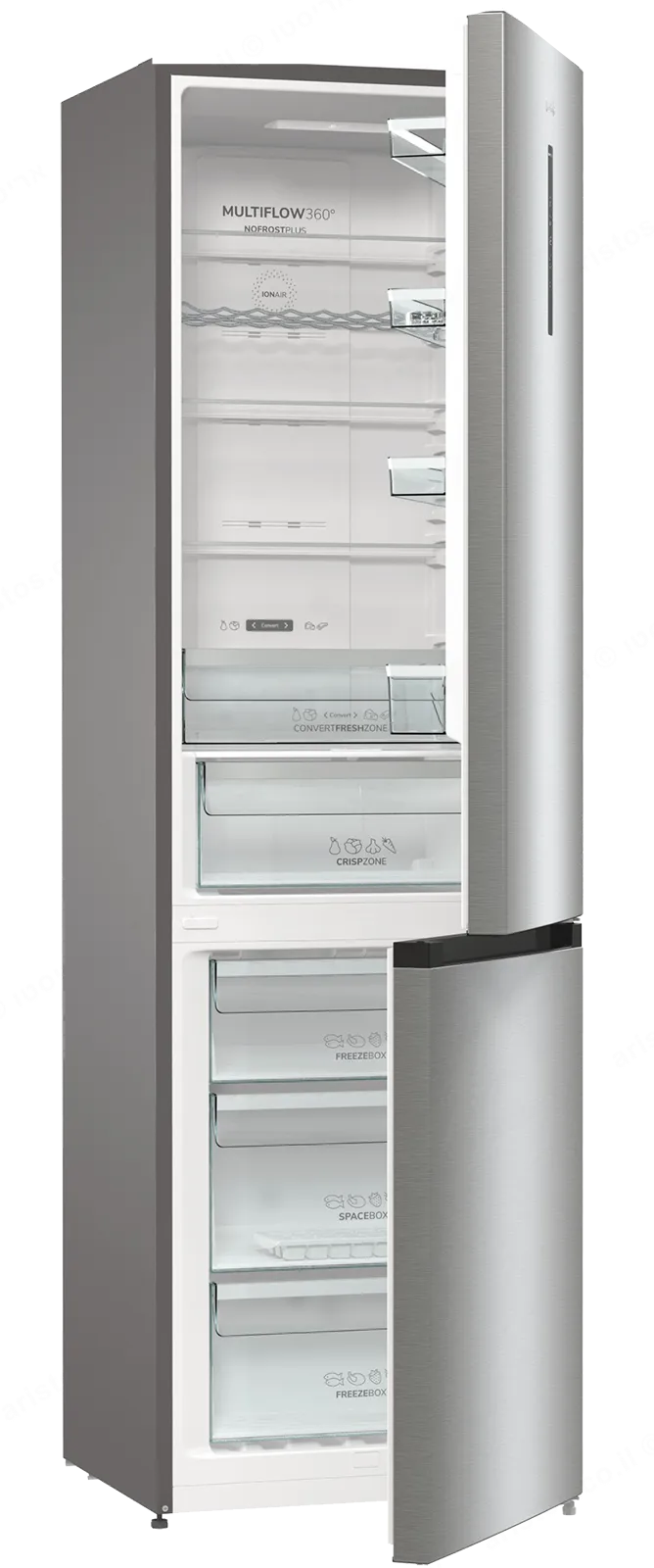 Gorenje מקרר מקפיא תחתון קו ארון רוחב 120 ס"מ 2 מטר גובה תוצרת Gorenje דגם NRK6202AXL4 חדש מתצוגה! — תמונה 6